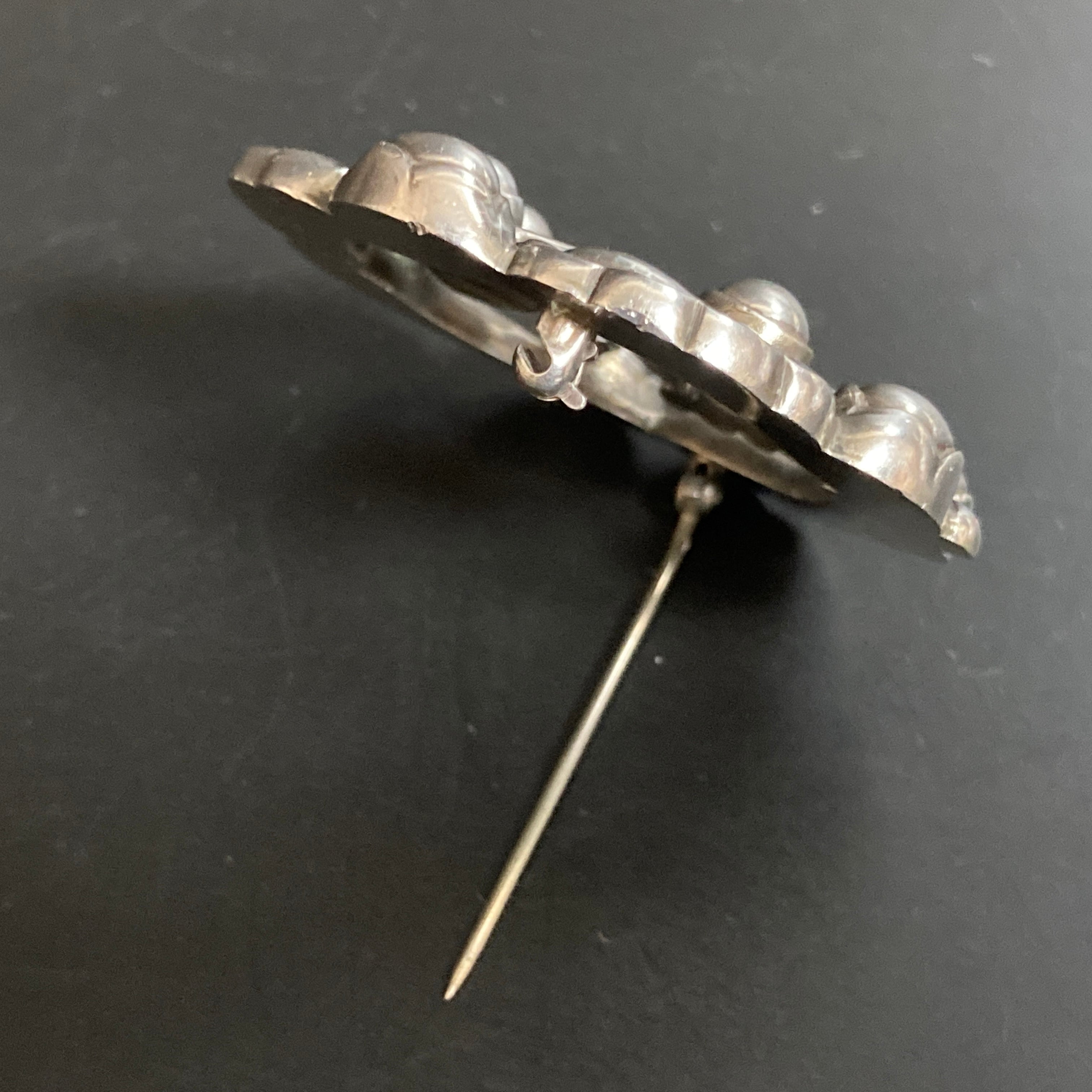 ジョージ・ジェンセン ムーンライト ブロッサム ブローチ シルバー