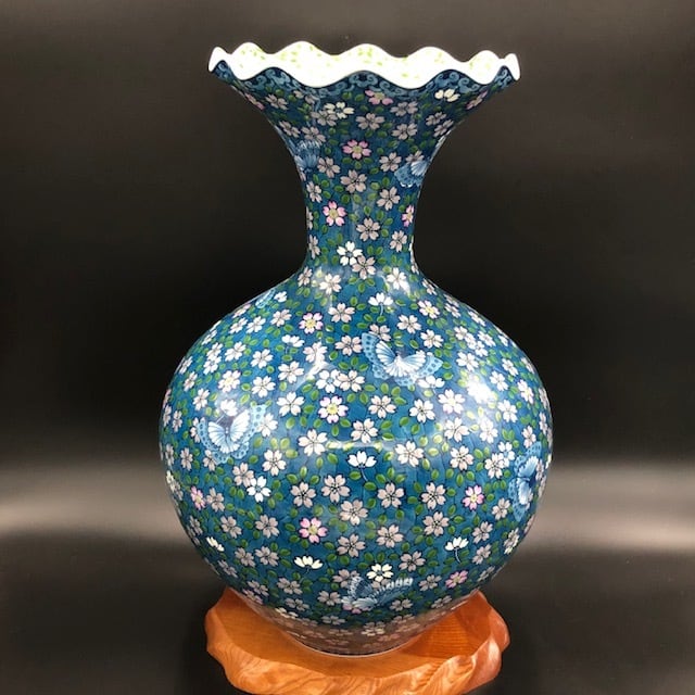 有田焼 藤井勝雲窯 染錦花文様壷 | 有田焼ショップ まるとも陶磁器