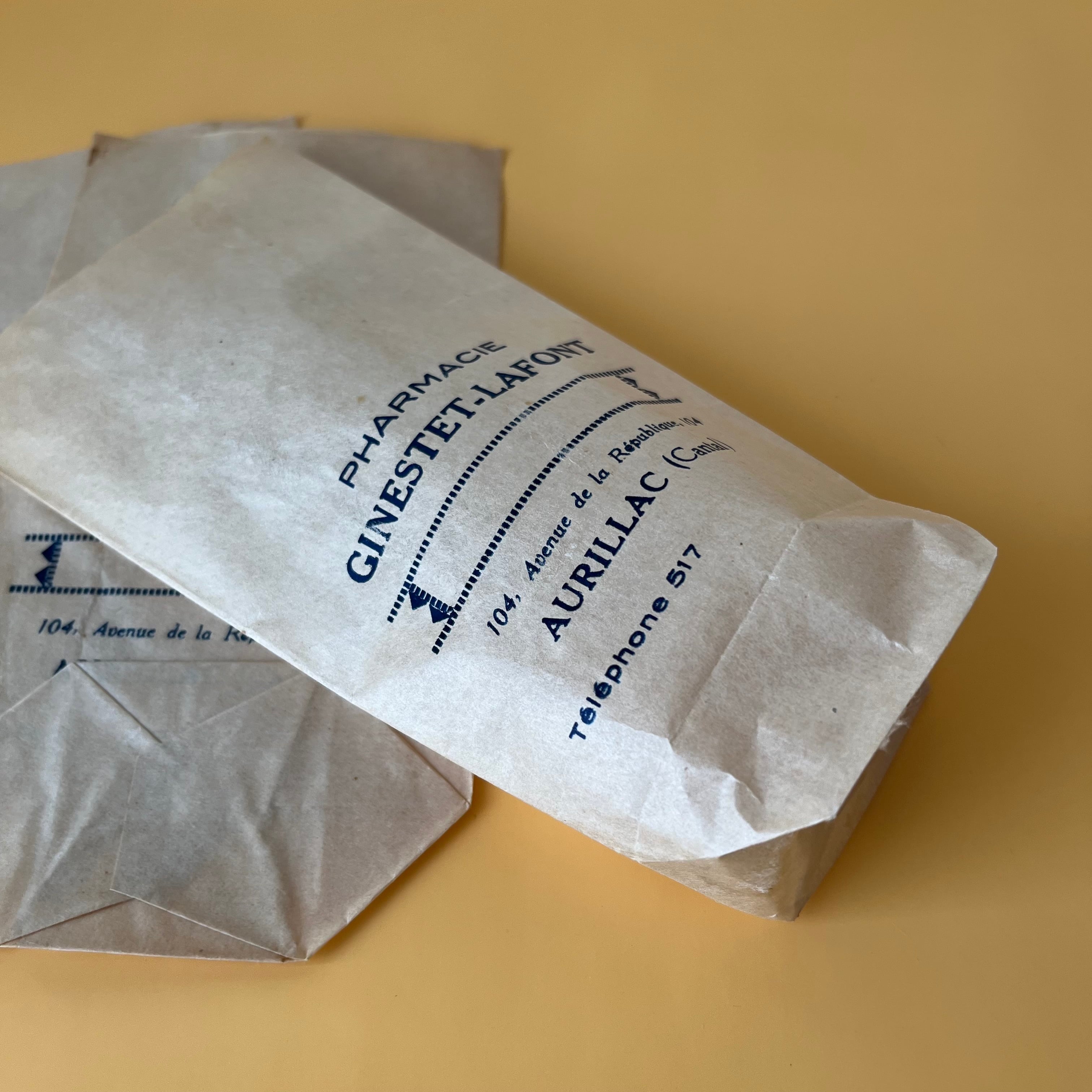 France アンティーク・薬局の紙袋 (C ) / vp0275 | Petit Musée