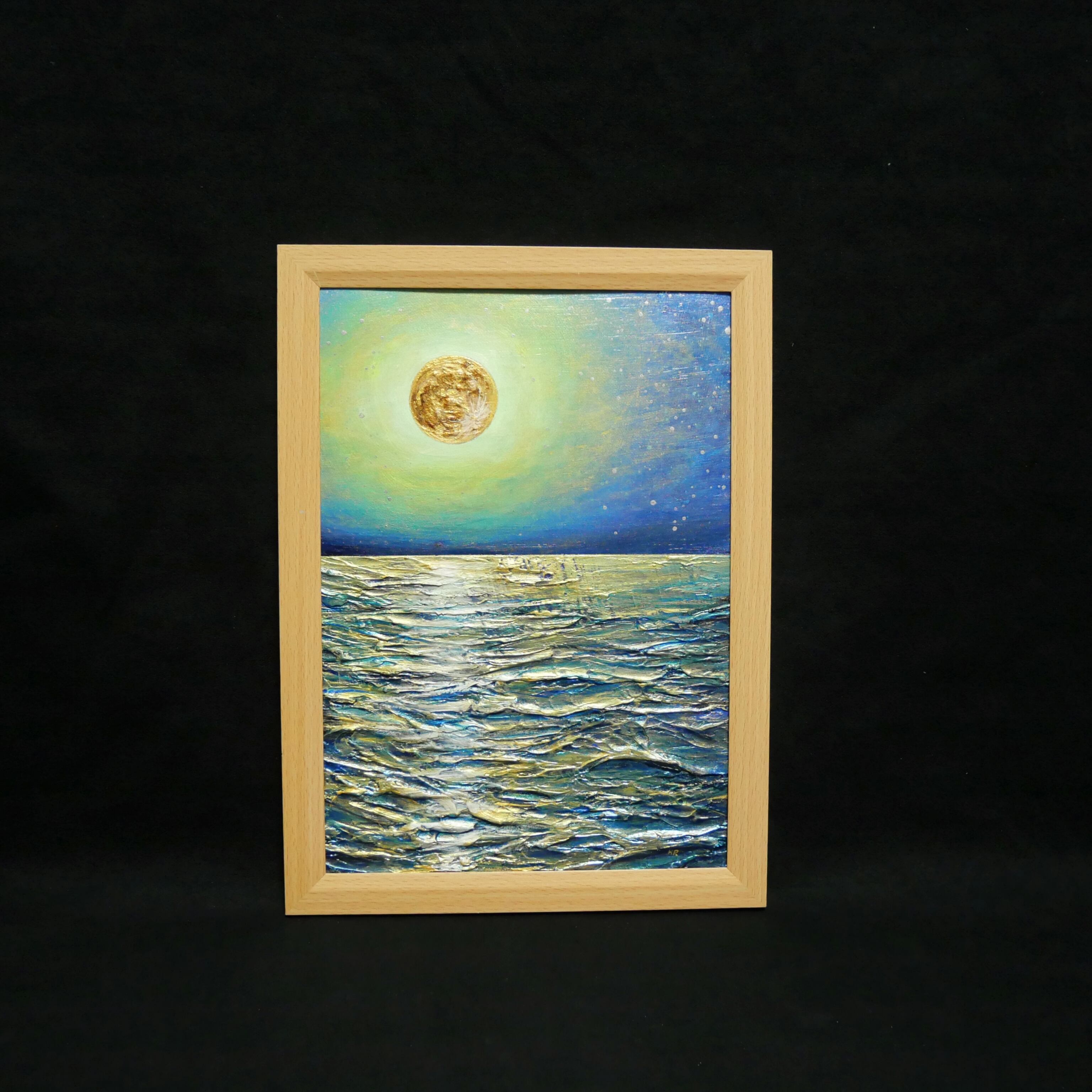 油絵 油彩 油彩画 絵 絵画 【月の道】 | HIROSHI1990