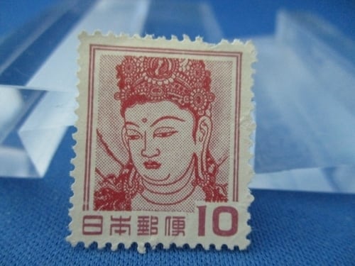 昭和の郵便切手☆法隆寺壁画☆10円切手／昭和28年（1953年）／未使用