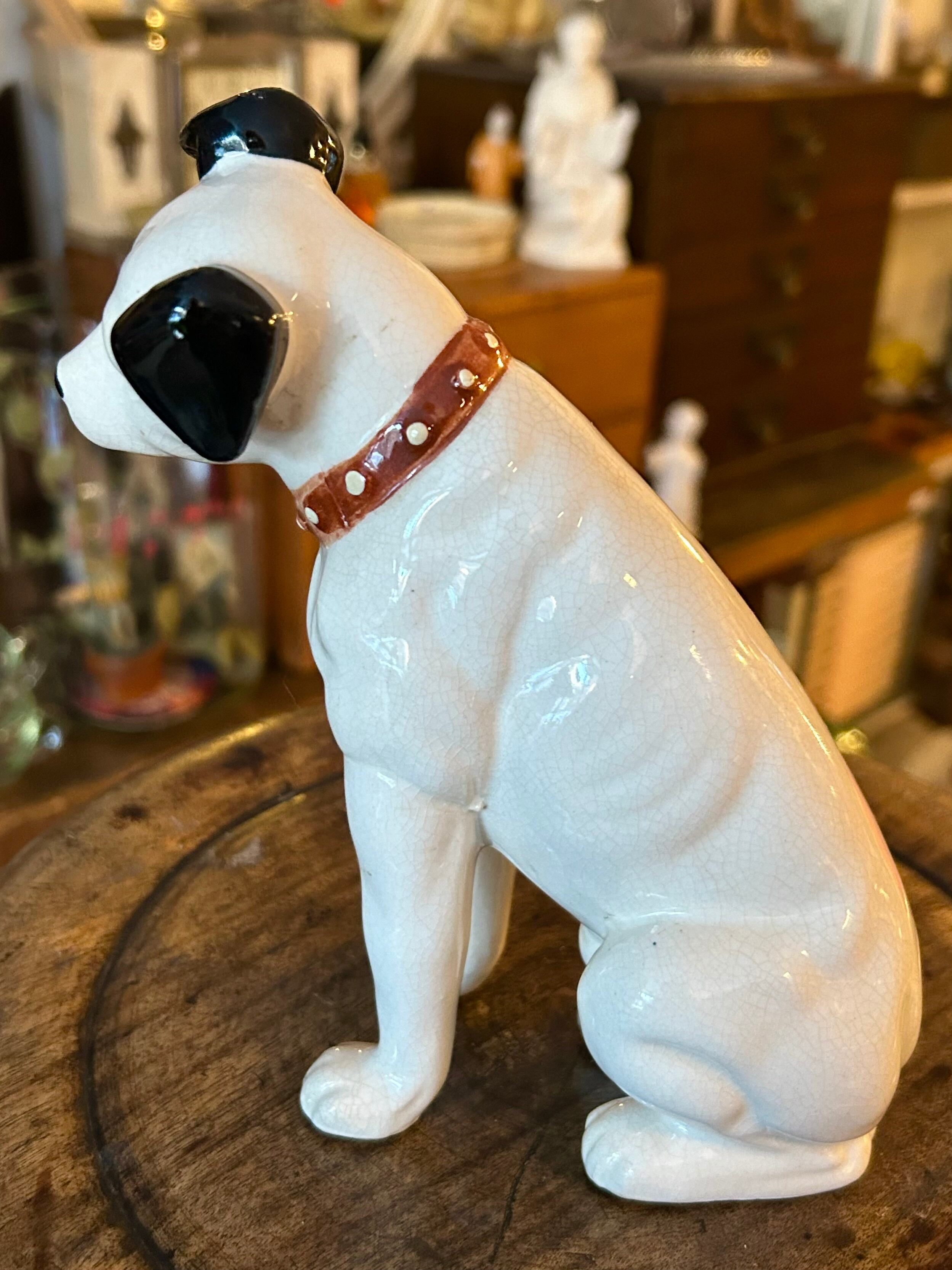 昭和レトロ Victor ビクター犬 ニッパーくん 陶器製 置物 | choice