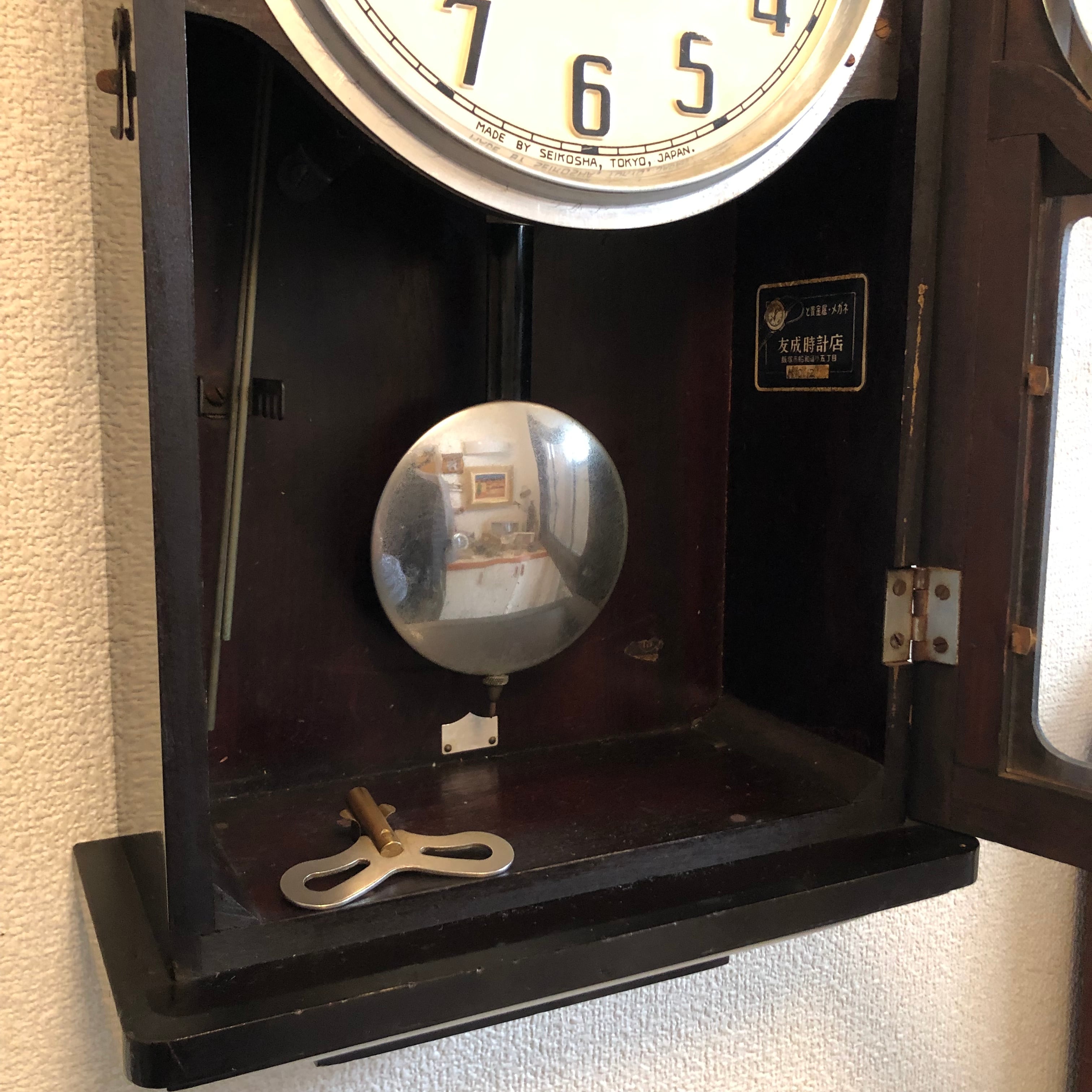 昭和レトロ 精工舎 宮型14DAY 本打ち掛時計 オーバーホール済 稼働品