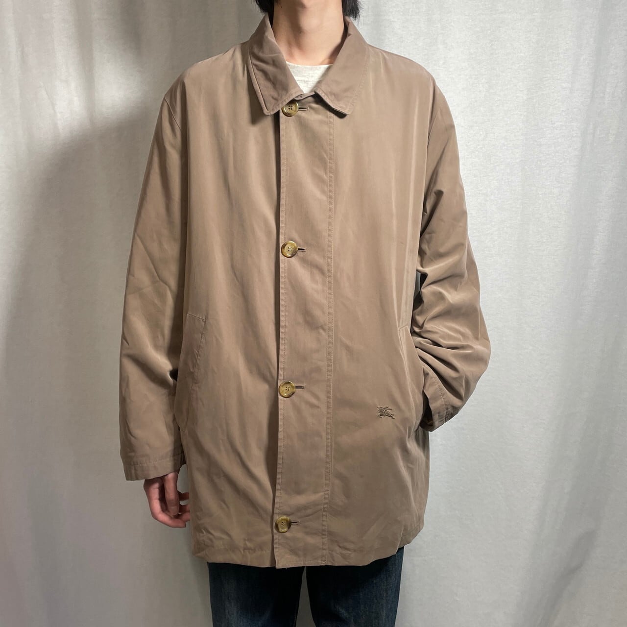 90年代 BURBERRY spain sa バーバリー ピーチスキン ハーフコート