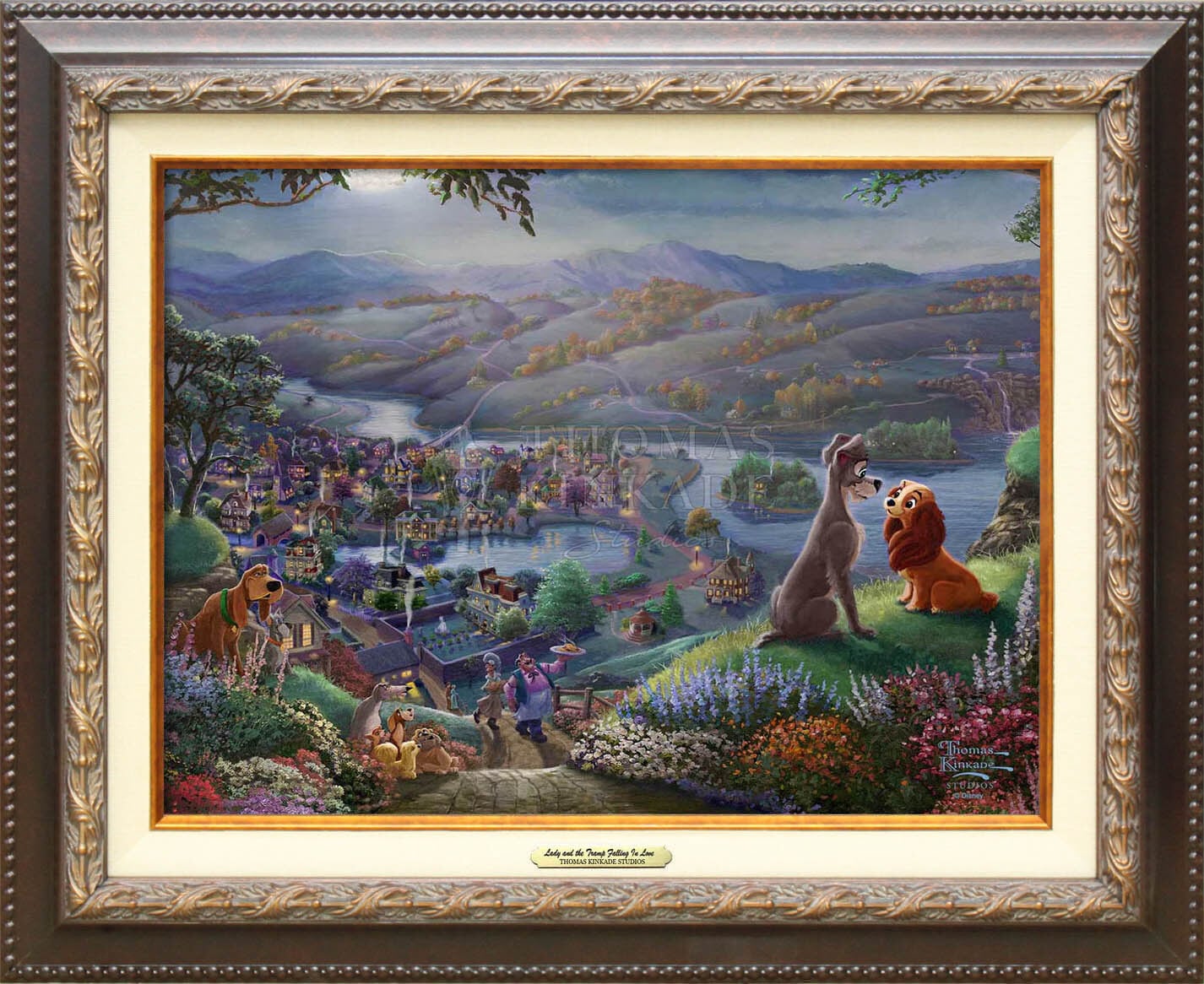 ディズニー絵画 トーマス キンケード わんわん物語/フォーリン ラブ
