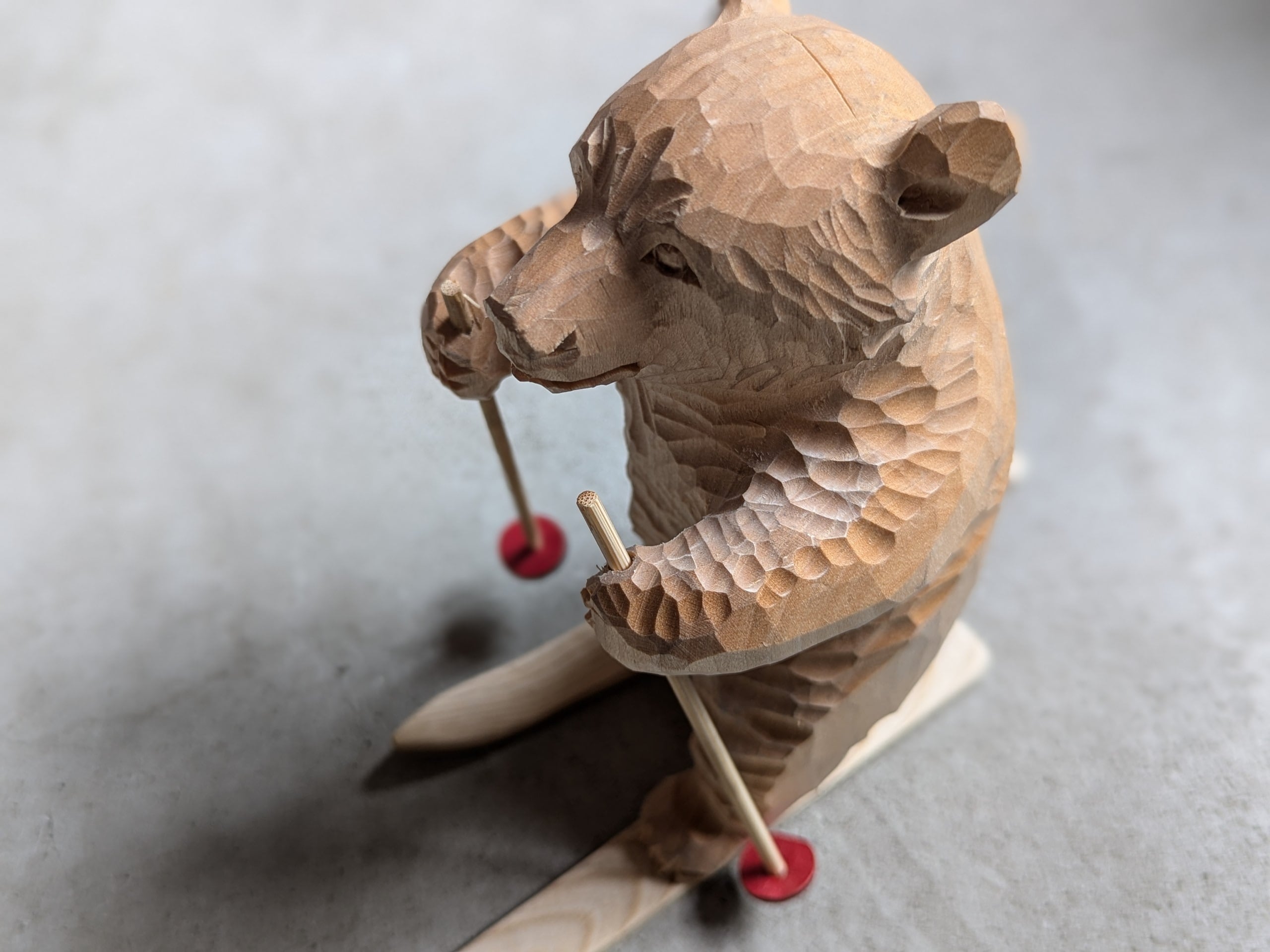 上西捷敏 スキー熊 #1 | 木彫りの熊 | inoya | Basic Life Store