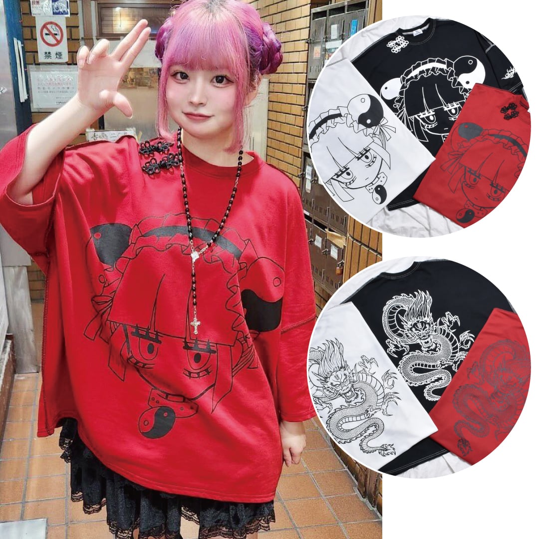 チャイナGIRLステッチTシャツ | VOLCAN&APHRODITE