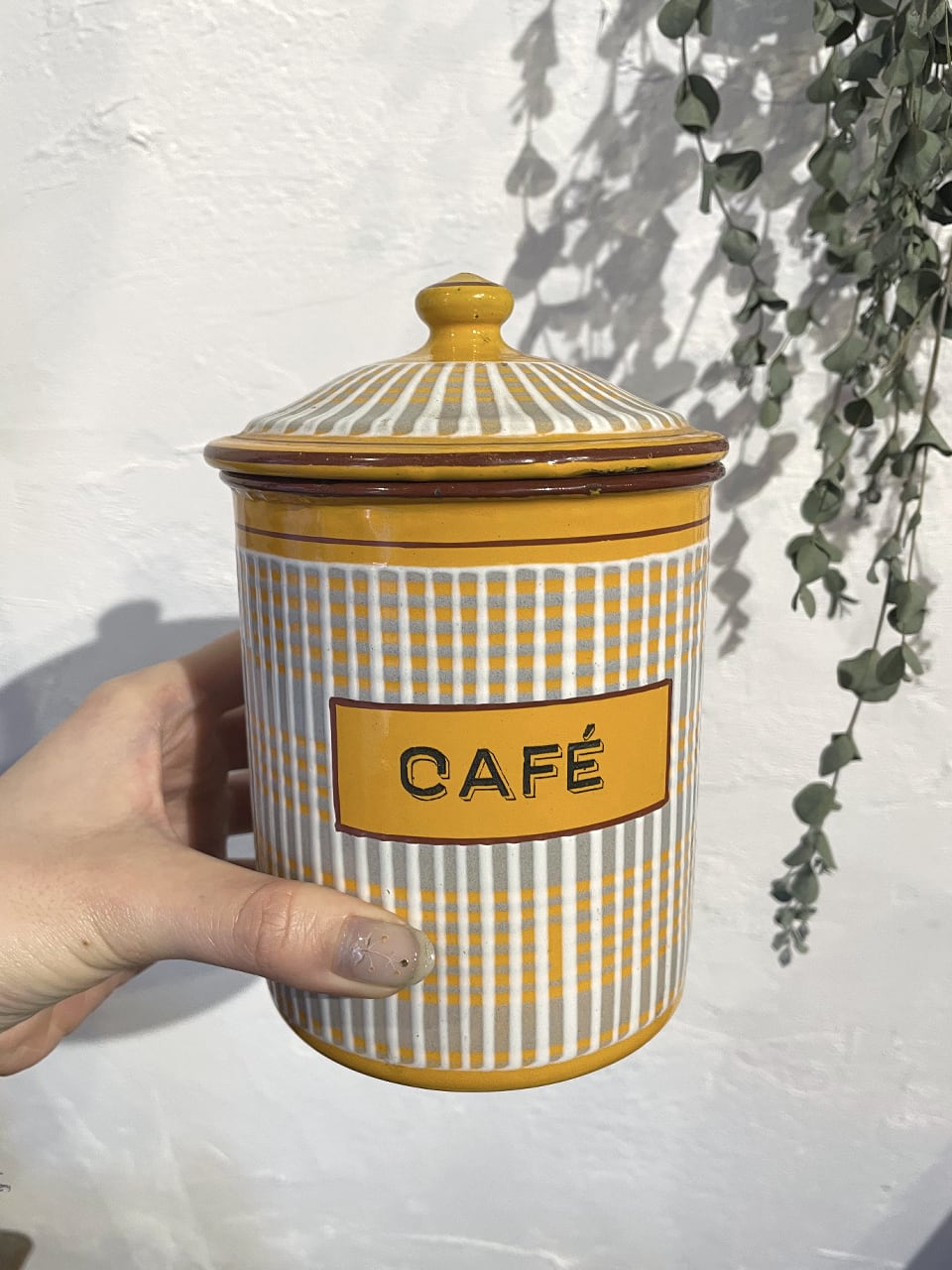 フランス B.B社 キャニスターセット ホーロー イエロー | Brocante de