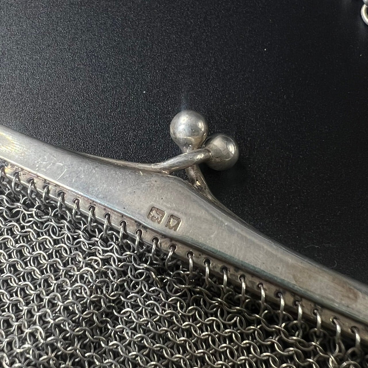 イギリス アンティーク シルバー メッシュ イブニング シャトレーン