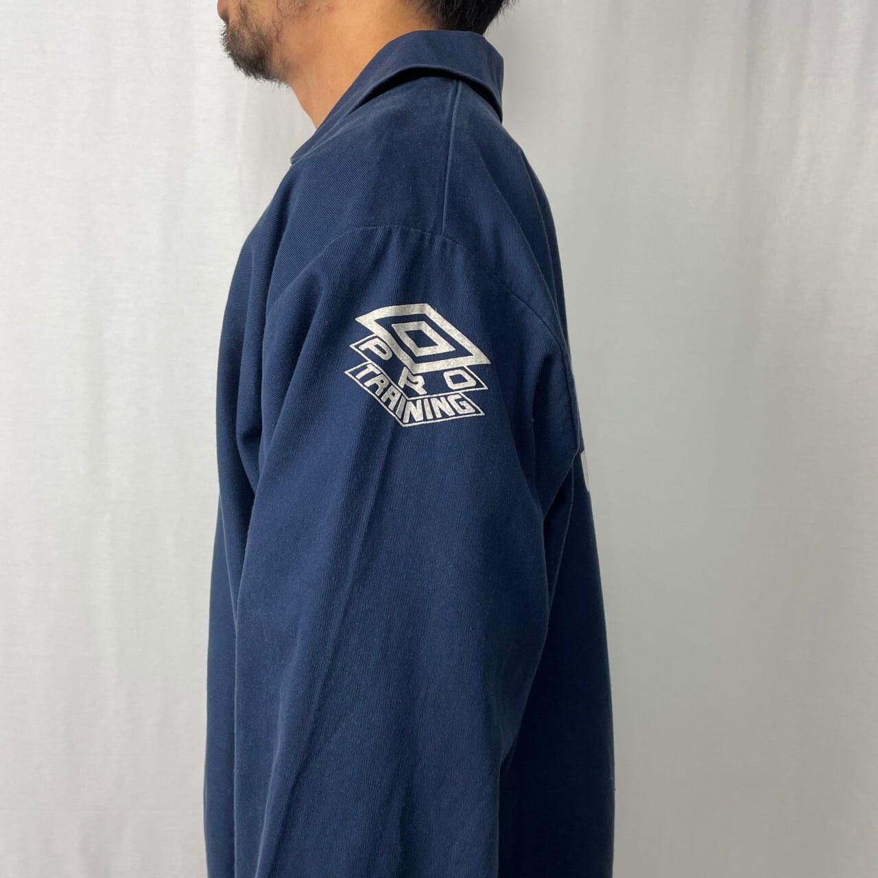 90年代 UMBRO アンブロ ビッグロゴ ドリルトップ コットンプルオーバー