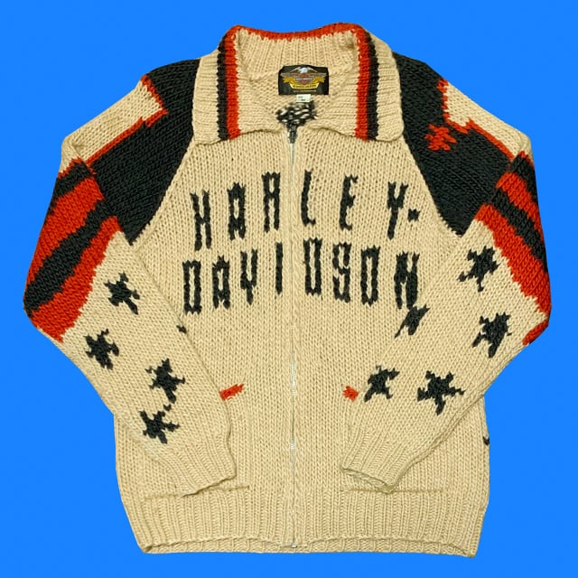 HARLEY DAVIDSON ZIP UP COWICHAN SWEATER ハーレー ダビッドソン