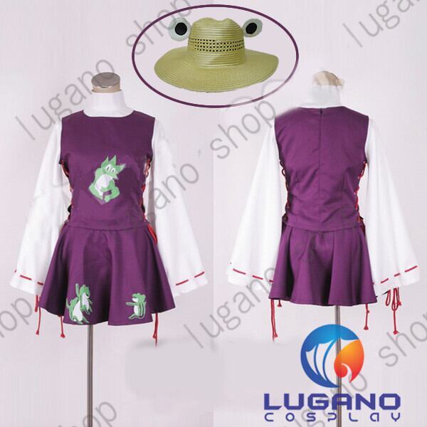 K2596 東方風神録 洩矢諏訪子 風 コスプレ衣装+帽子+ウィッグ cosplay