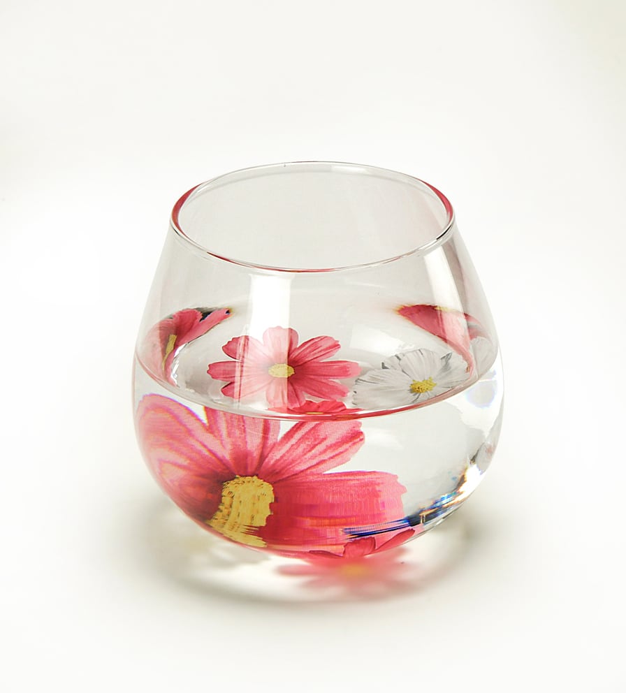 FY-1051A フローラ ゆらりグラス コスモス | 山勝美濃陶苑 公式
