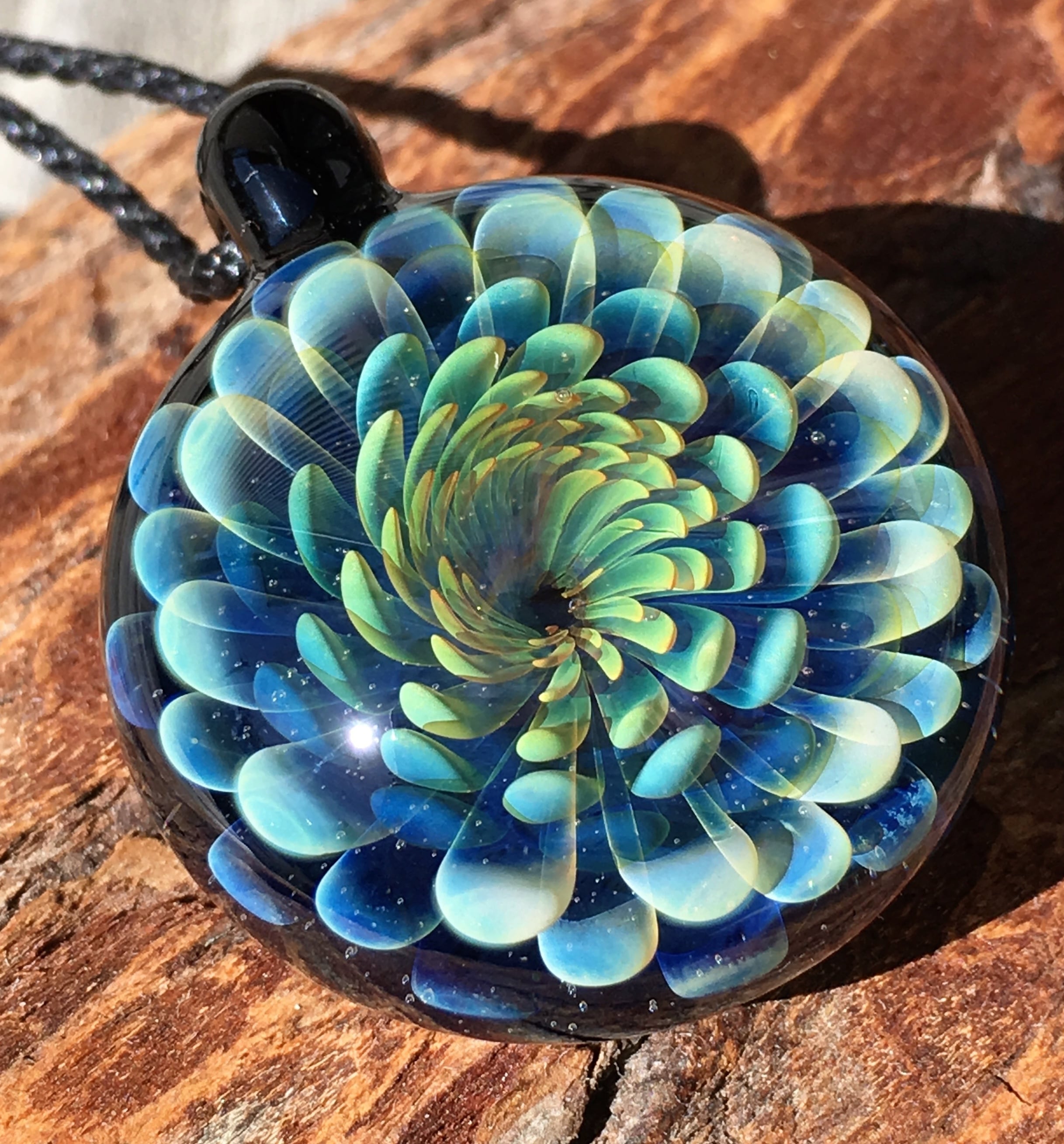 boroccus 立体幾何学模様 ボロシリケイトガラス ペンダント | boroccus