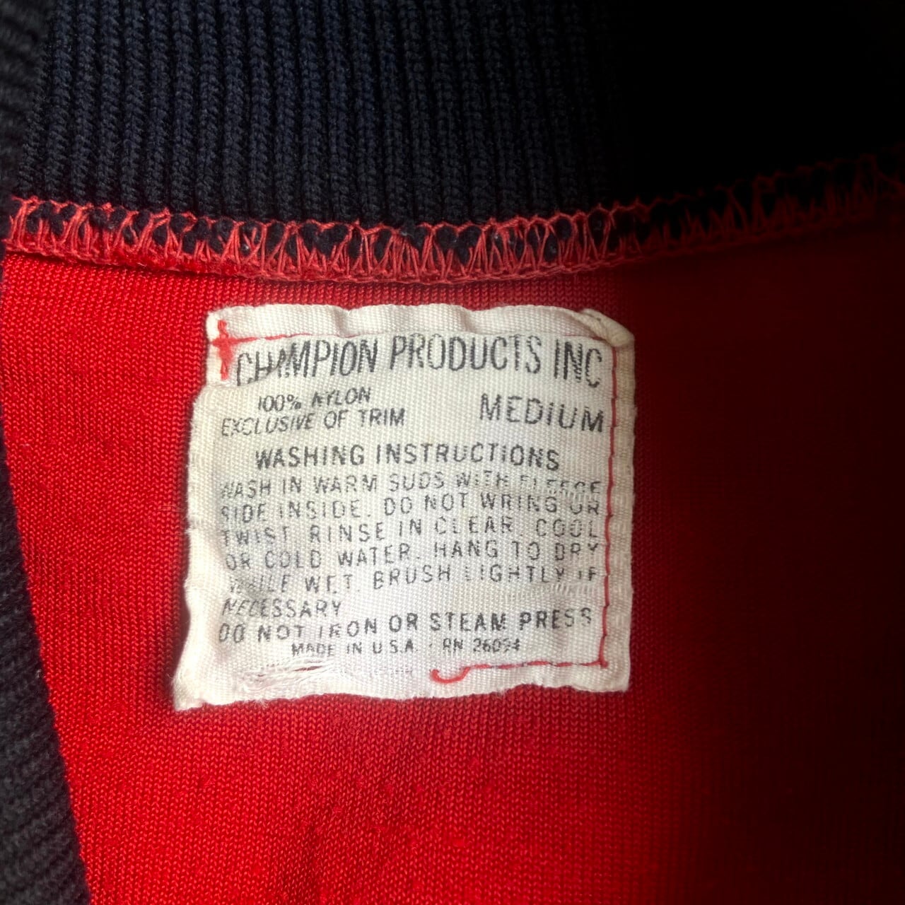 60年代 プロダクツタグ Champion チャンピオン カレッジロゴ ハーフ