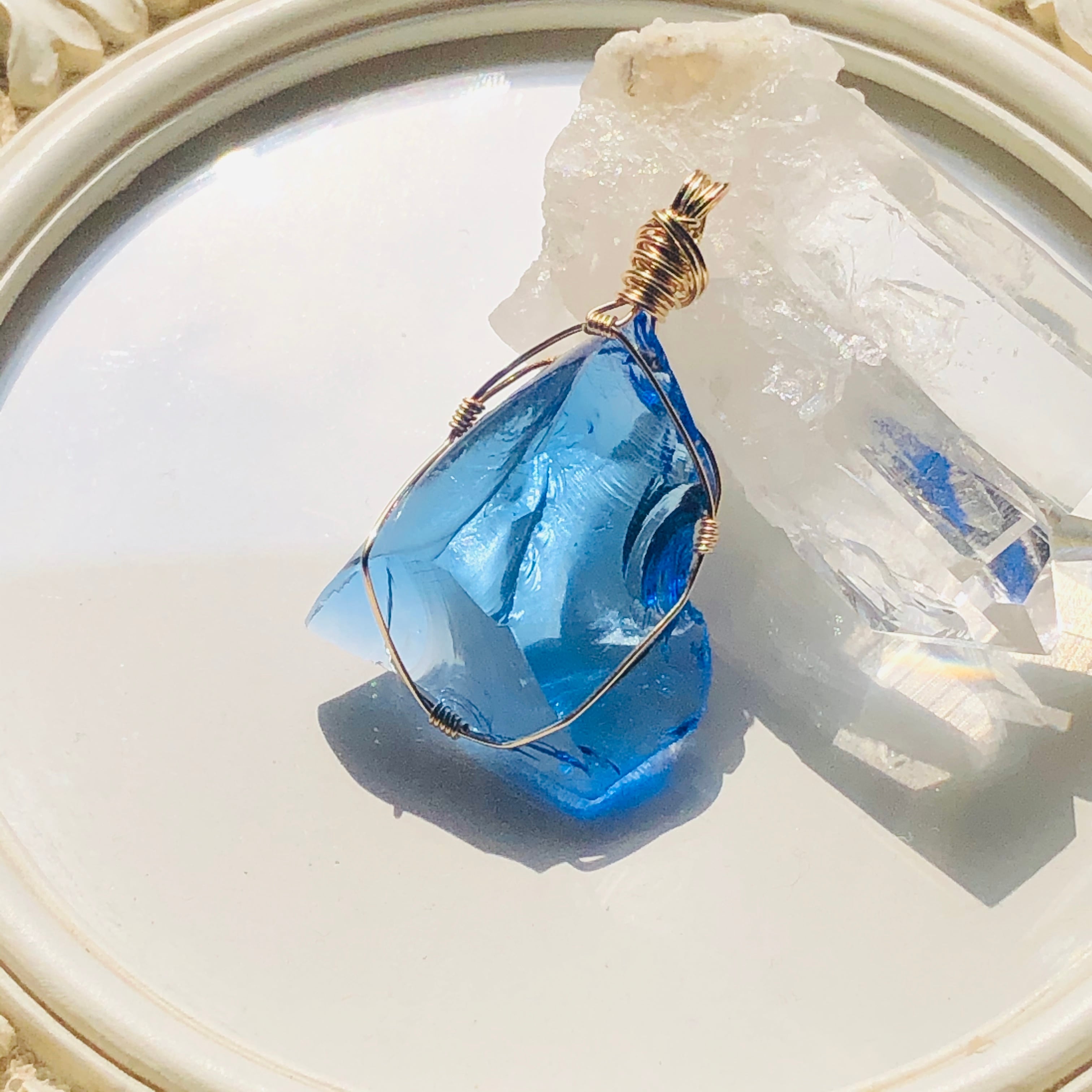 シエラネバダ産アンダラクリスタル☆宝石質~Gem Celestial Sapphire