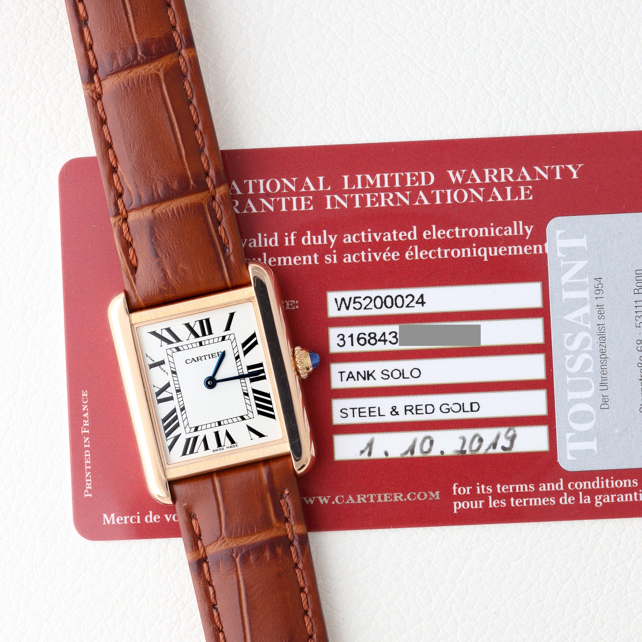 カルティエ タンクソロ SM REDゴールド | Ante Official select