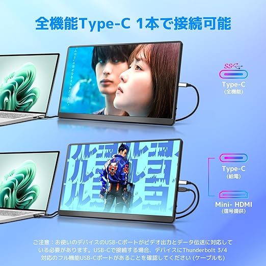 KOGODA モバイルモニター 15.6インチ 自立型 IPSパネル モバイルティス