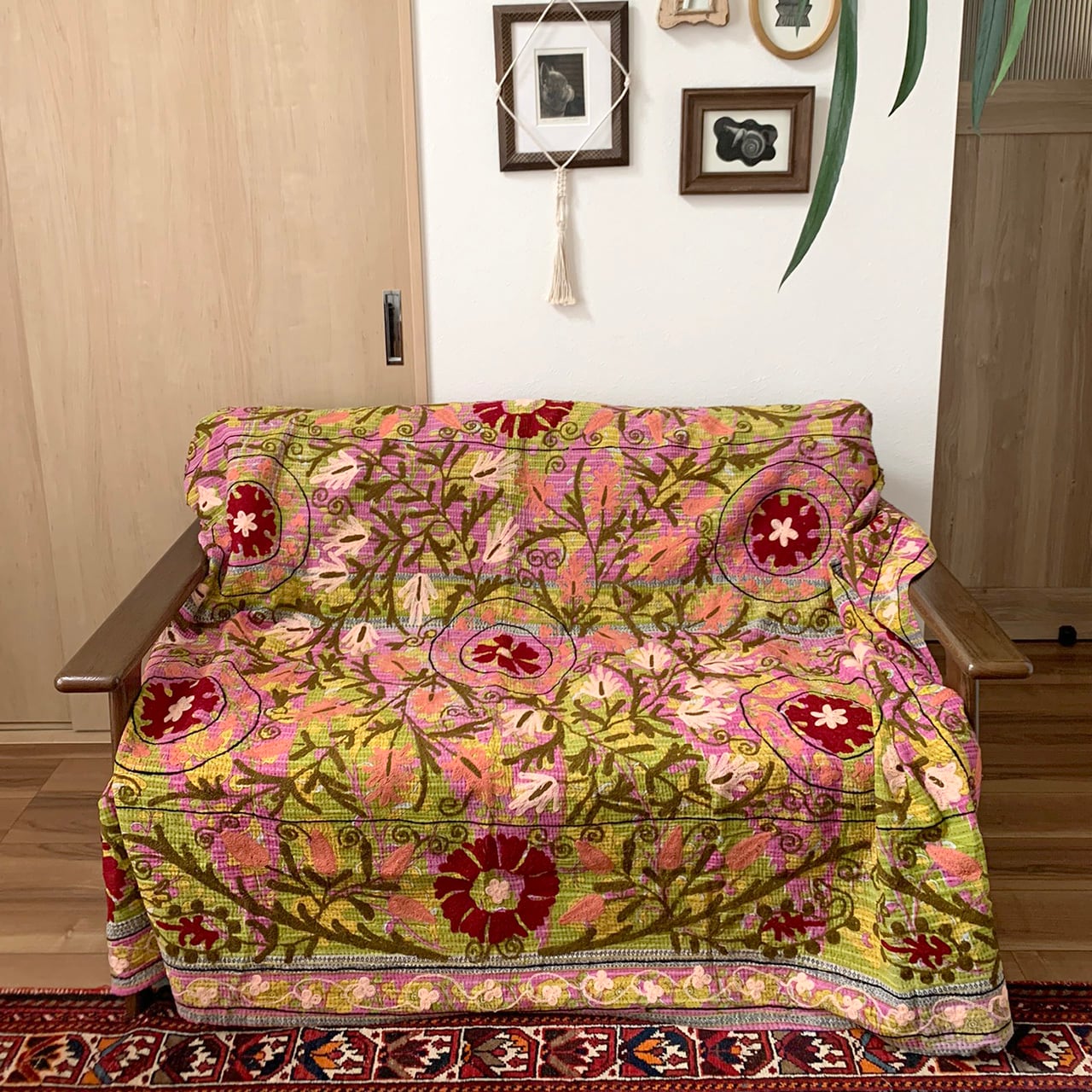 送料無料】大判 ヴィンテージ ラリーキルト スザニカンタ サイケな