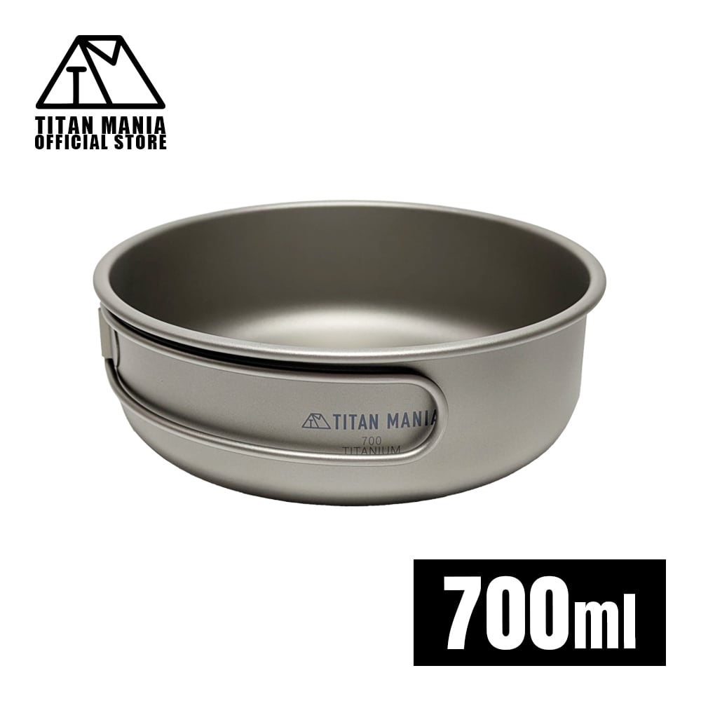 折りたたみハンドル付き シェラカップ 450ml チタン製 超軽量 頑丈 直