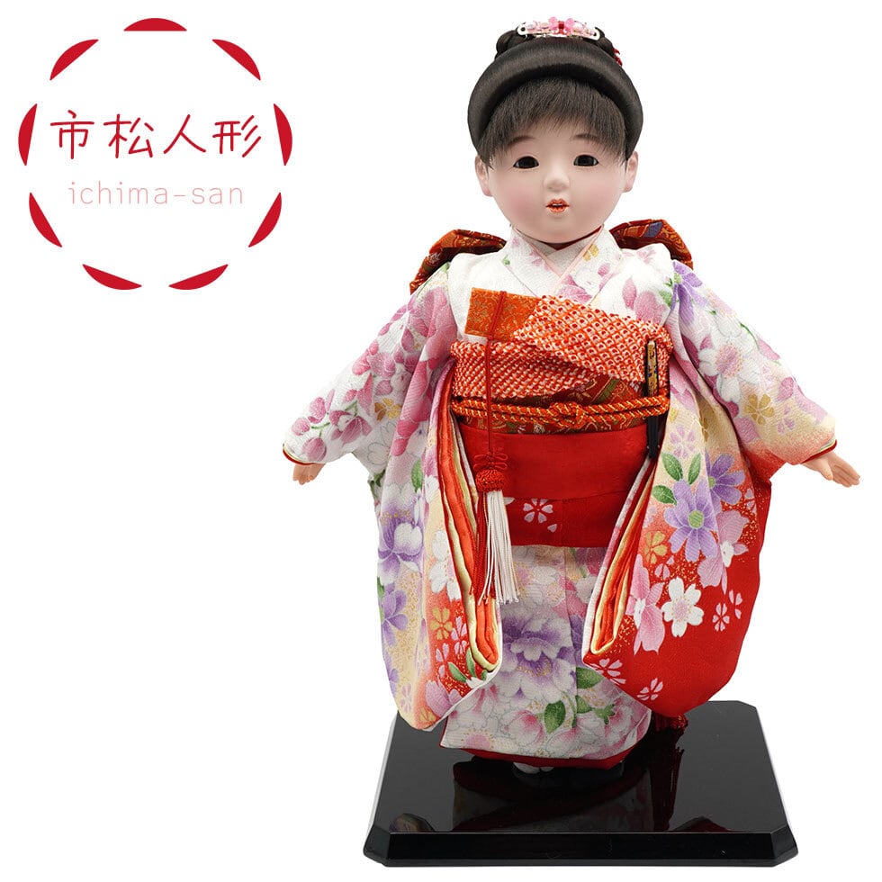 かわいいイマドキの市松人形 10号 ポニーテール 1051-P いちまさん