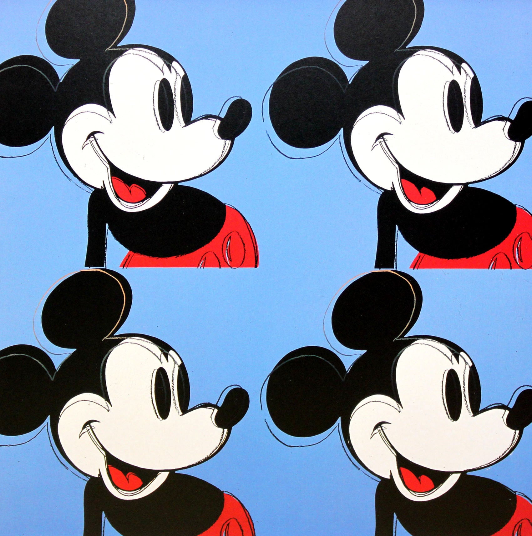 アンディ ウォーホル「ミッキーマウス フォー(ブルー)」展示用フック付