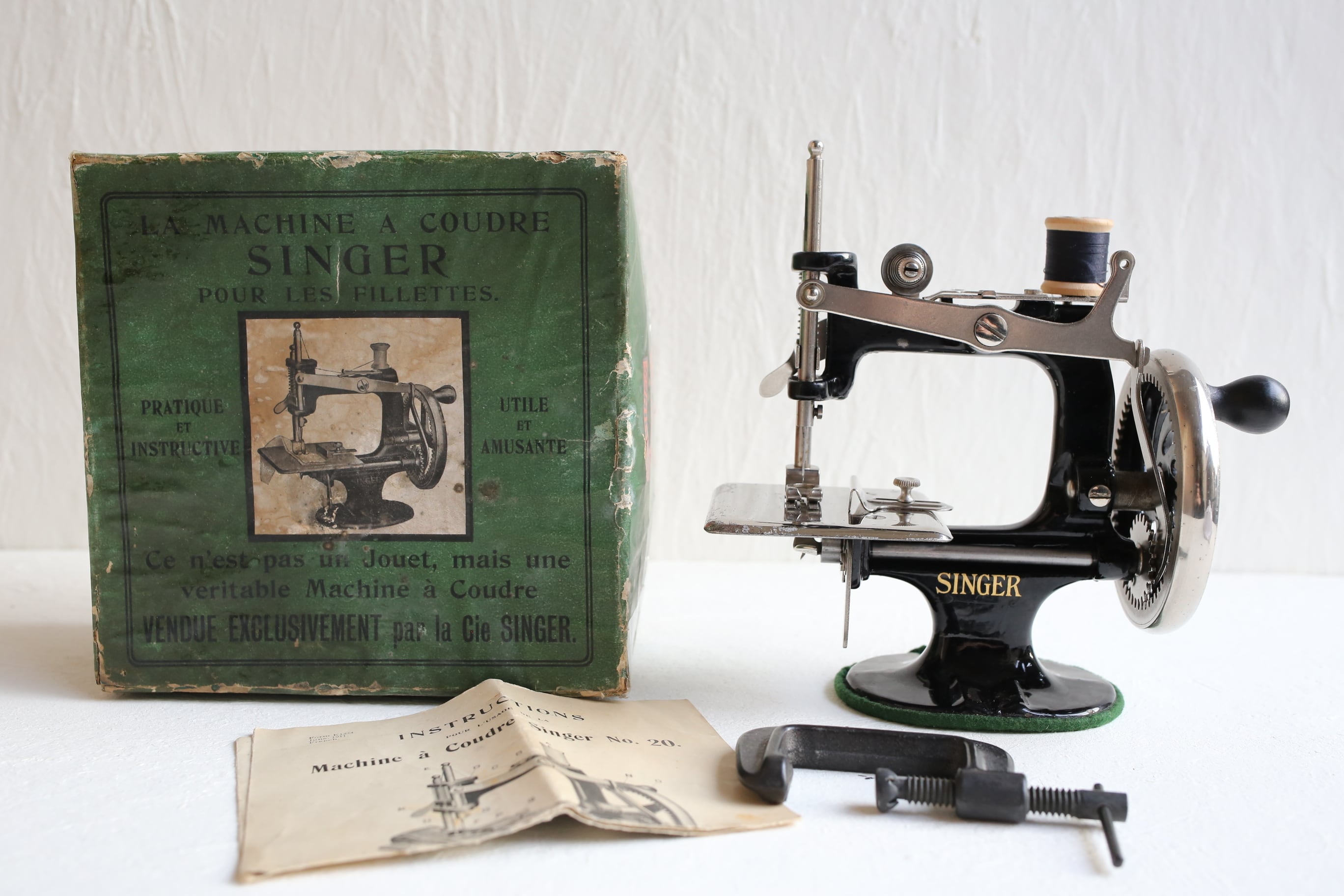 フランス アンティーク SINGER シンガー トイミシン モデルNo.20 初期