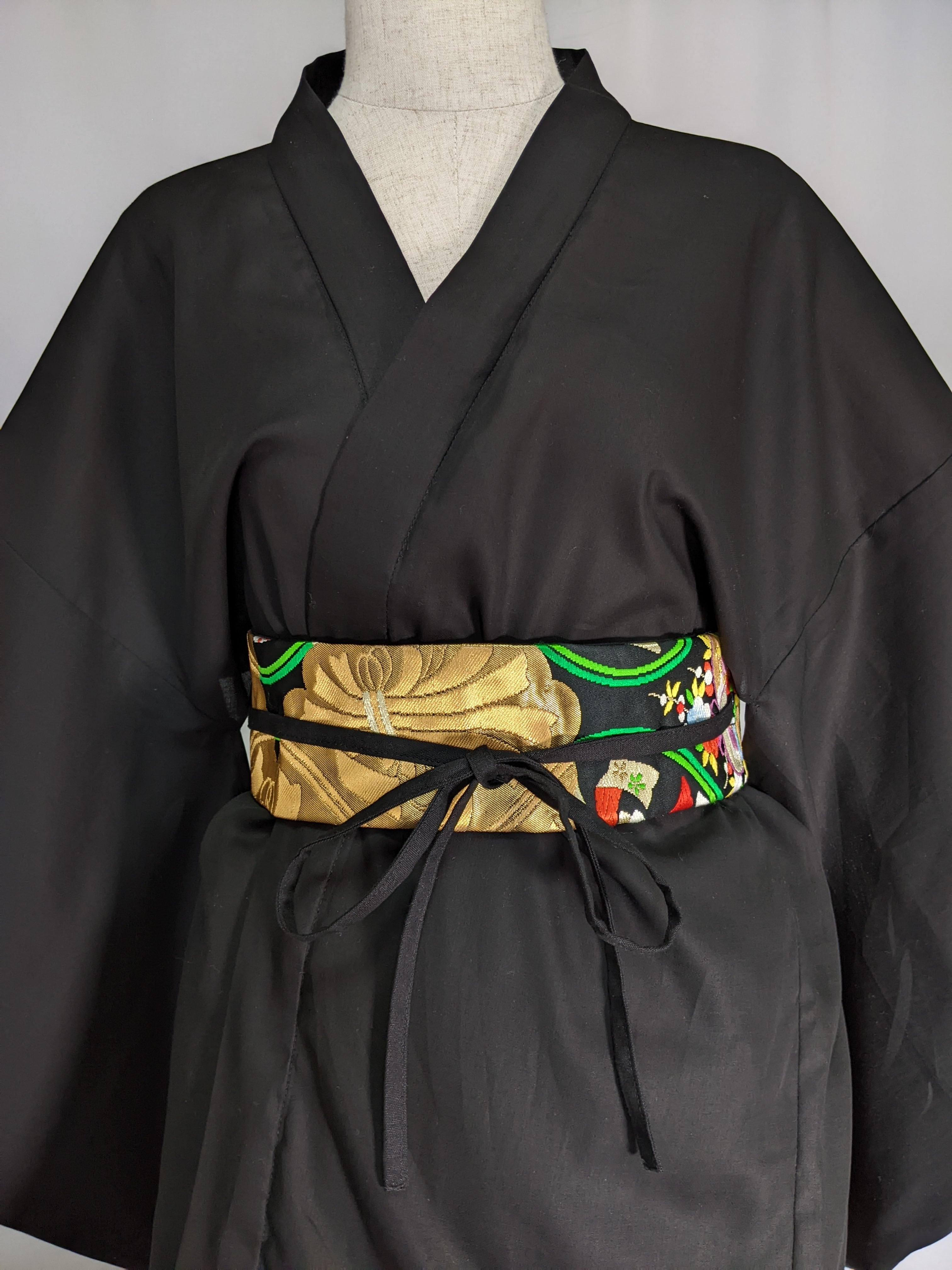 14067】 着物帯リメイク サッシュベルト / Kimono obi remake belt