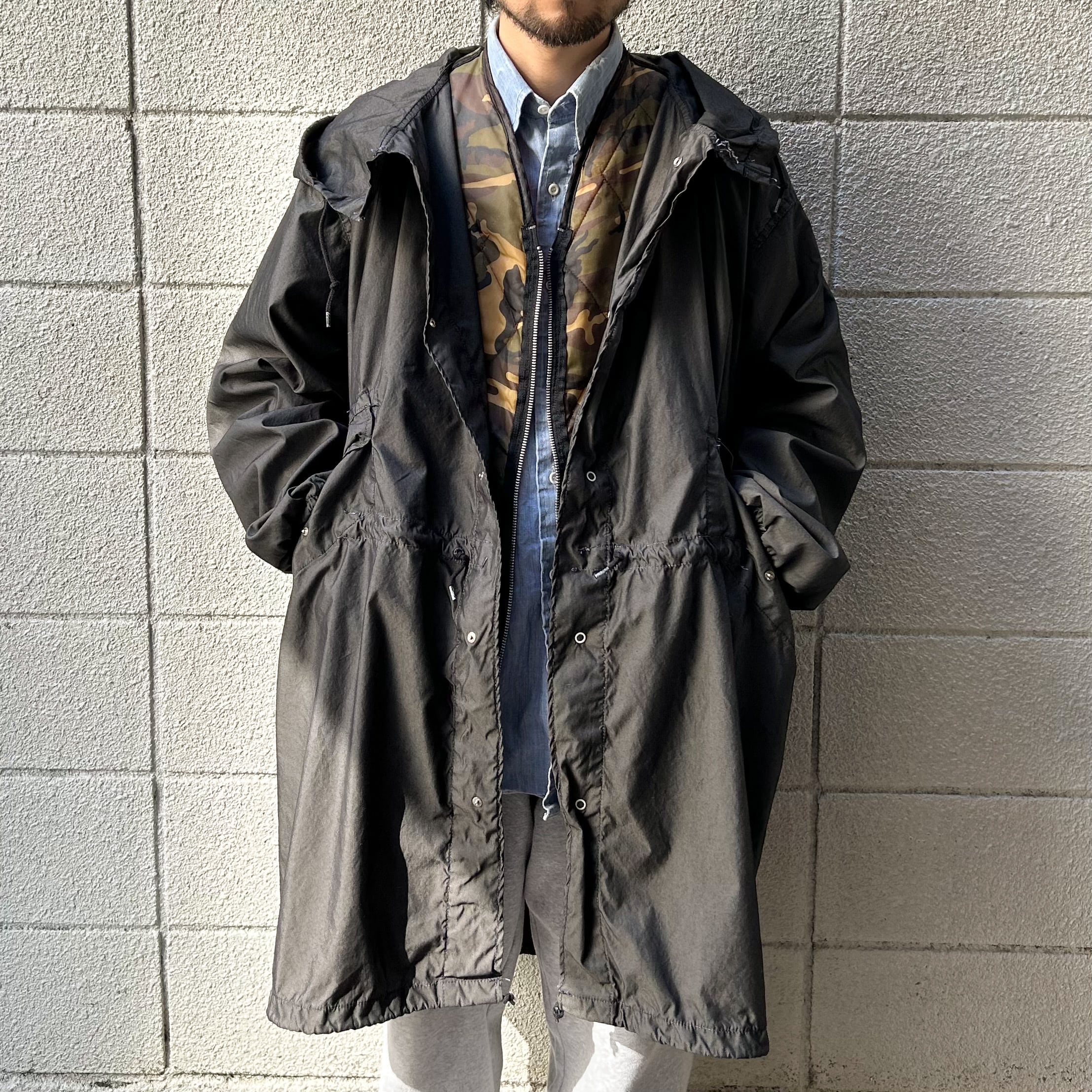 DEADSTOCK 後染め 80's US Army Snow Camouflage Parka Black M