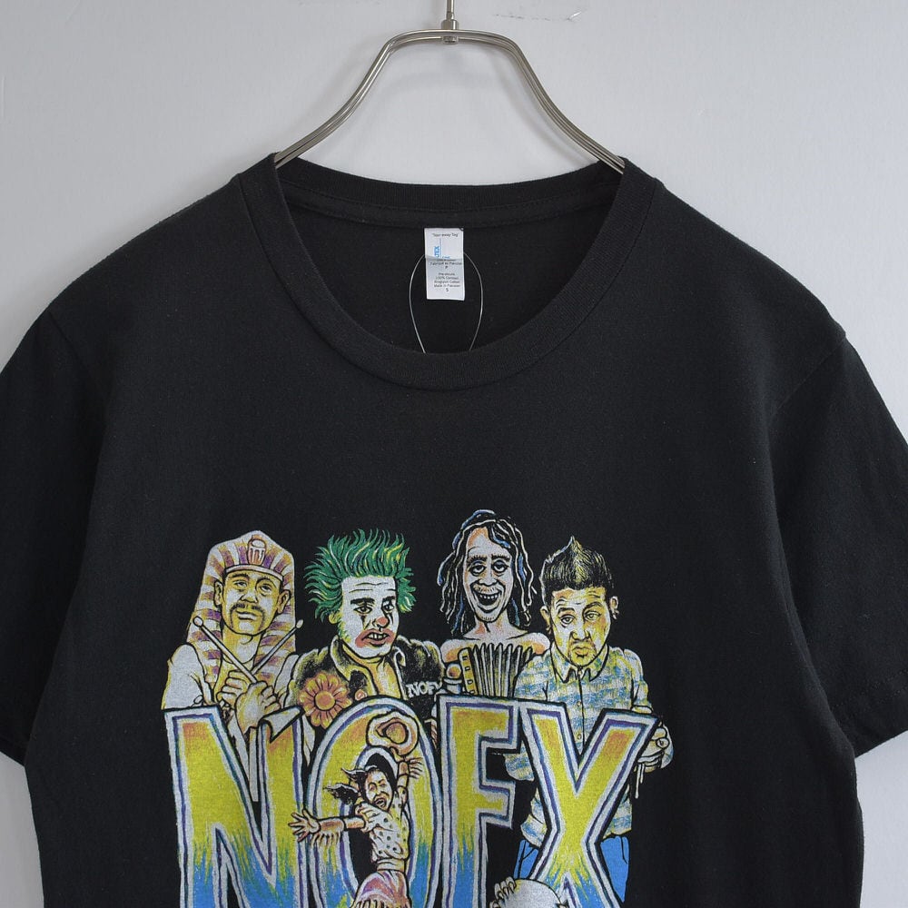 2010 NOFX ノーエフエックス Longest Ep イラストロゴ プリントTシャツ