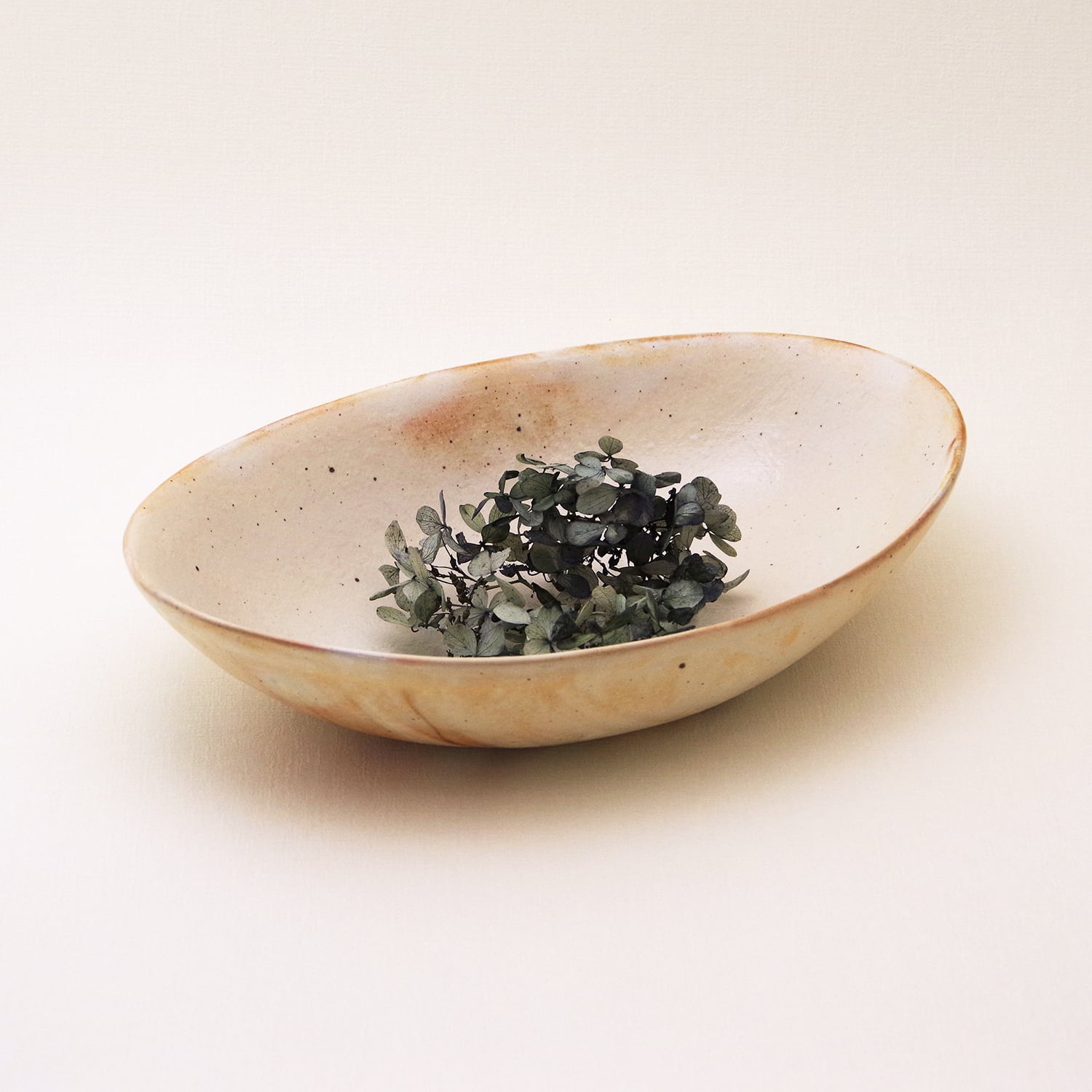 鉄散 楕円深鉢 カレー皿 古谷製陶所 信楽焼【伝統工芸品】【民藝品