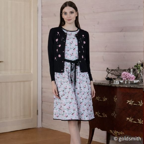 スーパービューティー カーディガン スイーツ エッフェル塔刺しゅう