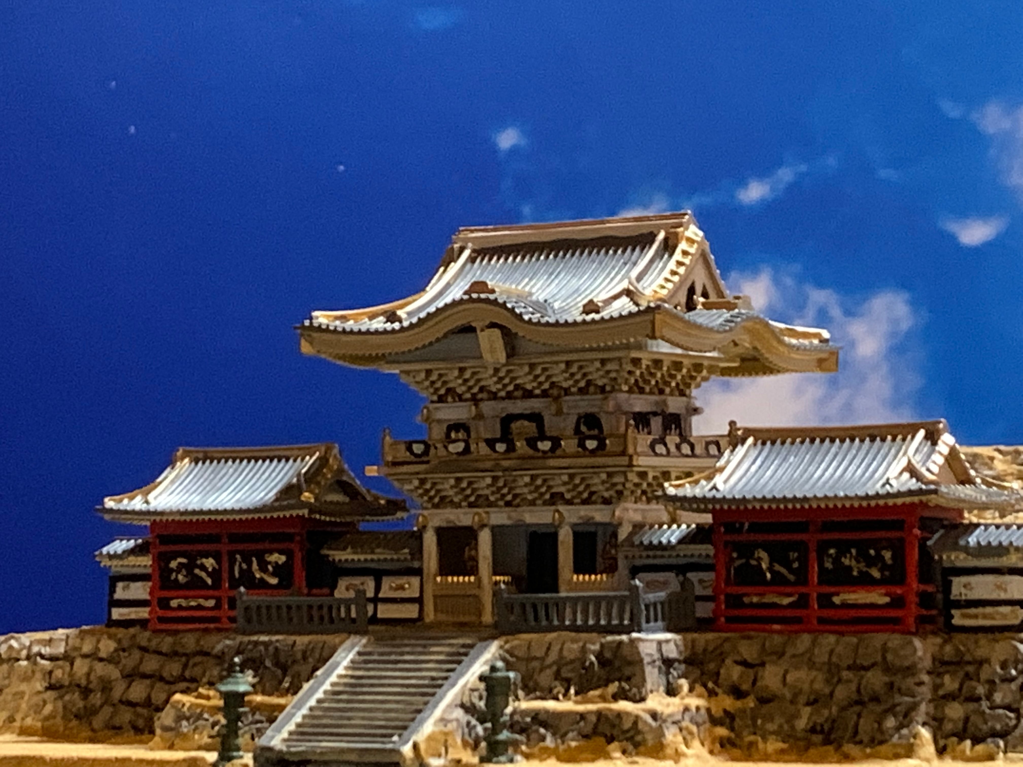 ☆完成品 日光東照宮 陽明門 1/175 ケース付き ミニ18サイズ 日本の寺