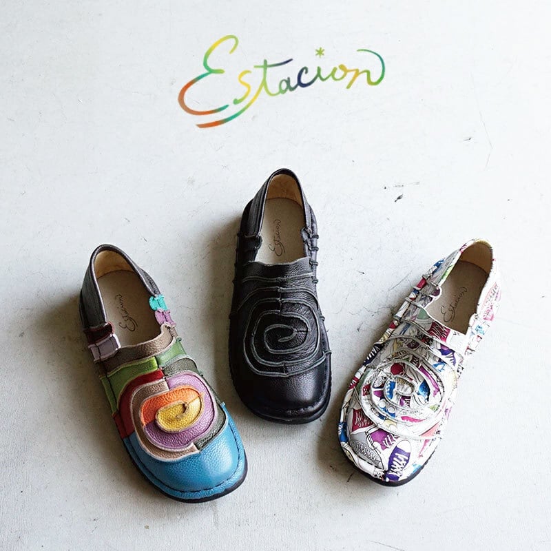 Men】Estacion エスタシオン うずまきレザースリッポン TME804 | CLAIR