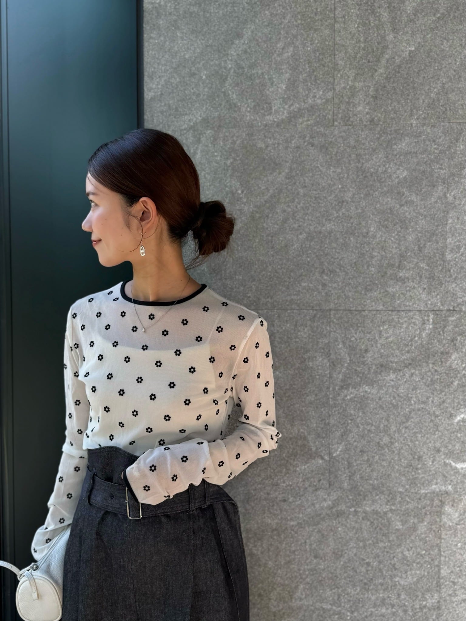 予約】sheer crew tops 