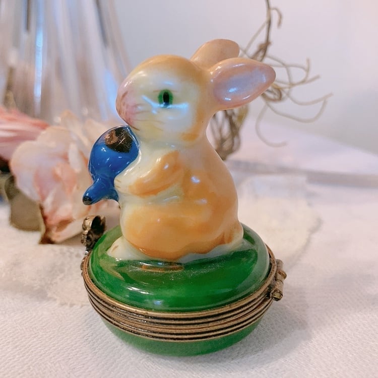 フランスリモージュ ロイヤルブルーのピルケース | AntiqueRose