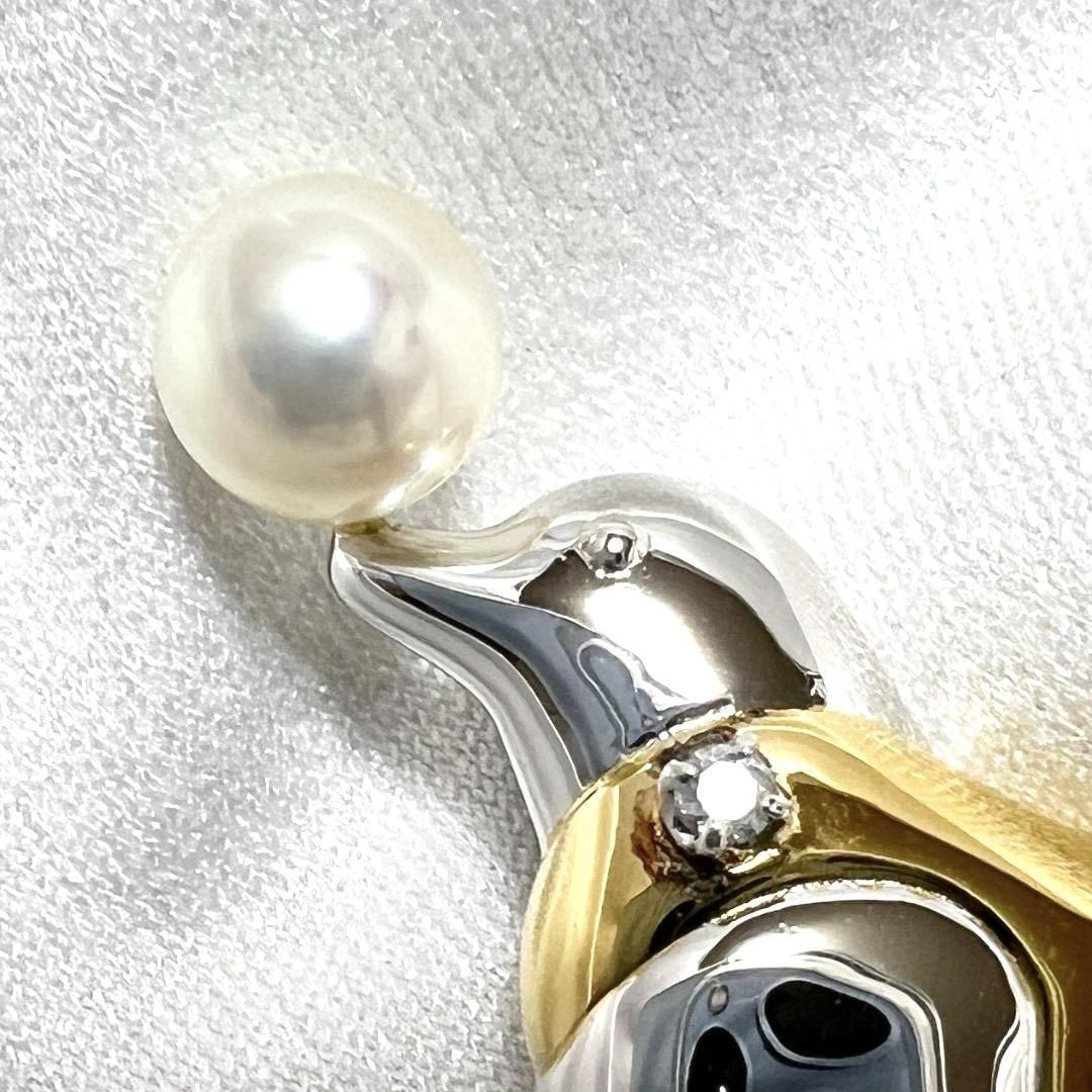 希少】ミキモト ブローチ コサージュ パール シルバー ペンギン