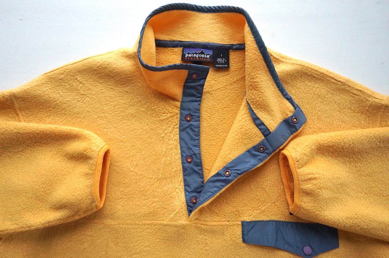 97 USA製 [patagonia] シンチラ・スナップT・プルオーバー バター