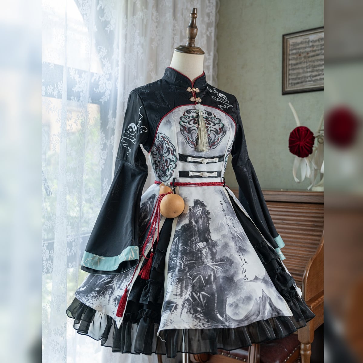 チャイナ風パンダチャイナワンピースセット：ワンピース | Maiden's Rêve