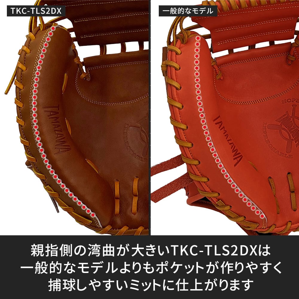 硬式】玉澤 キャッチャーミット DELUXE TKC-TLS2DX 右投げ（本体：R