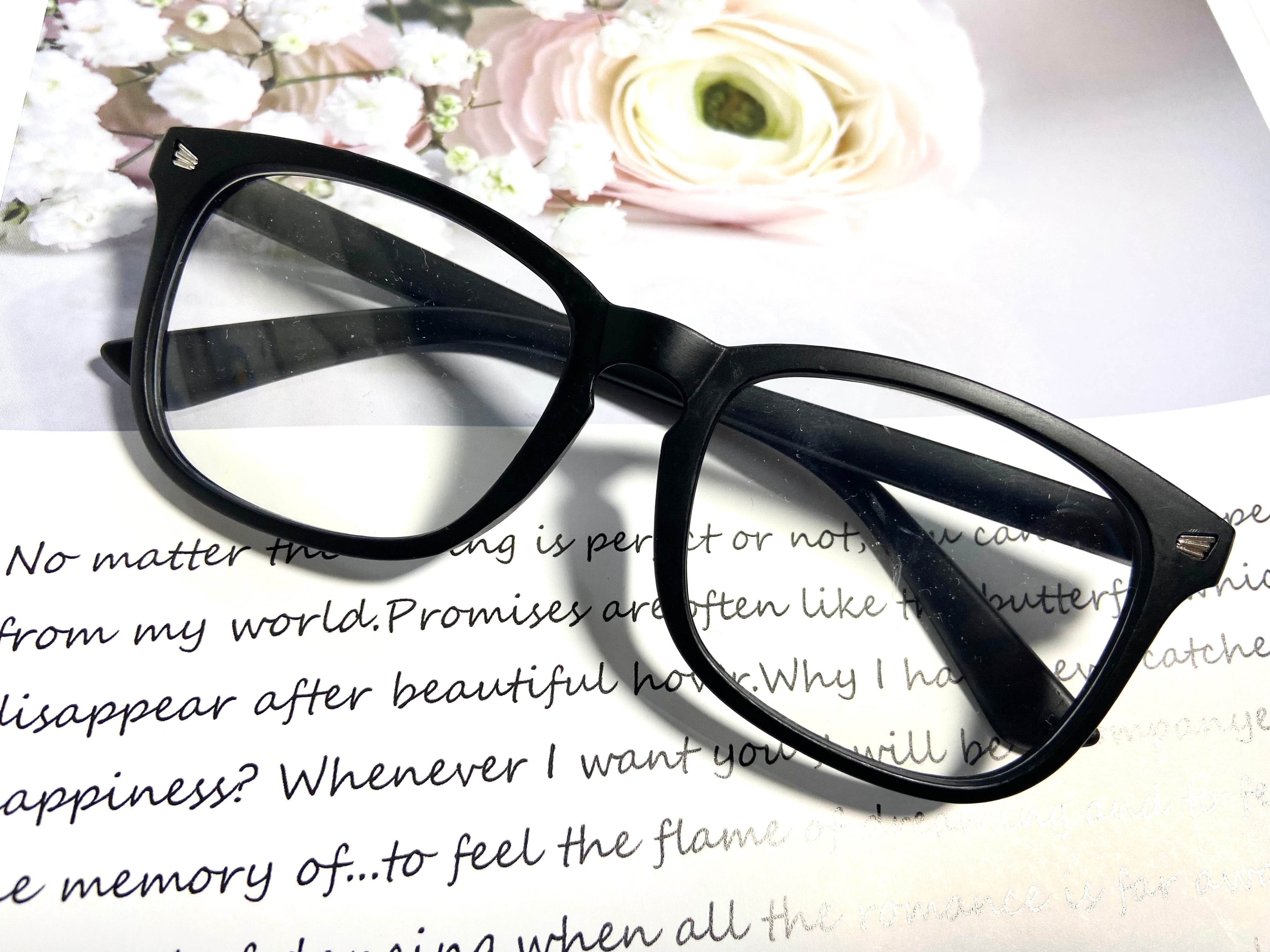 老眼鏡 モード系 黒縁 セルフレーム 艶ブラック | KBK Glasses 老眼鏡専門