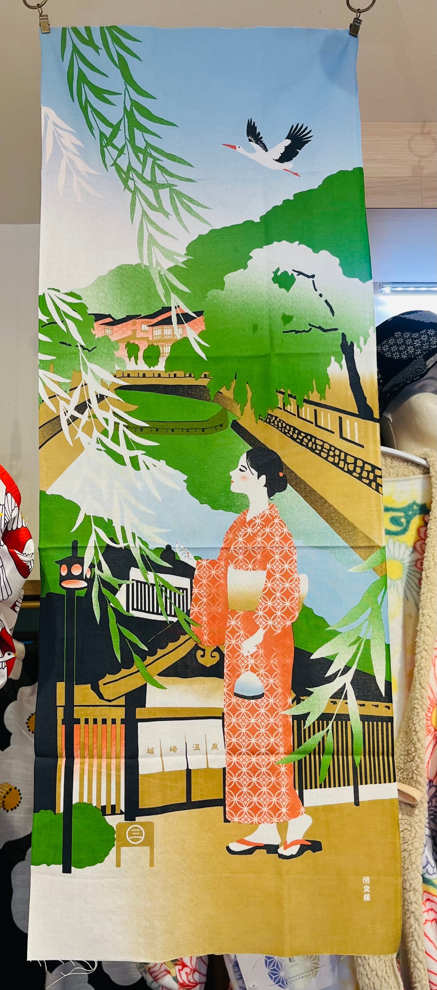 まるさん物産店オリジナル 「城崎温泉美景」手ぬぐい/てぬぐい