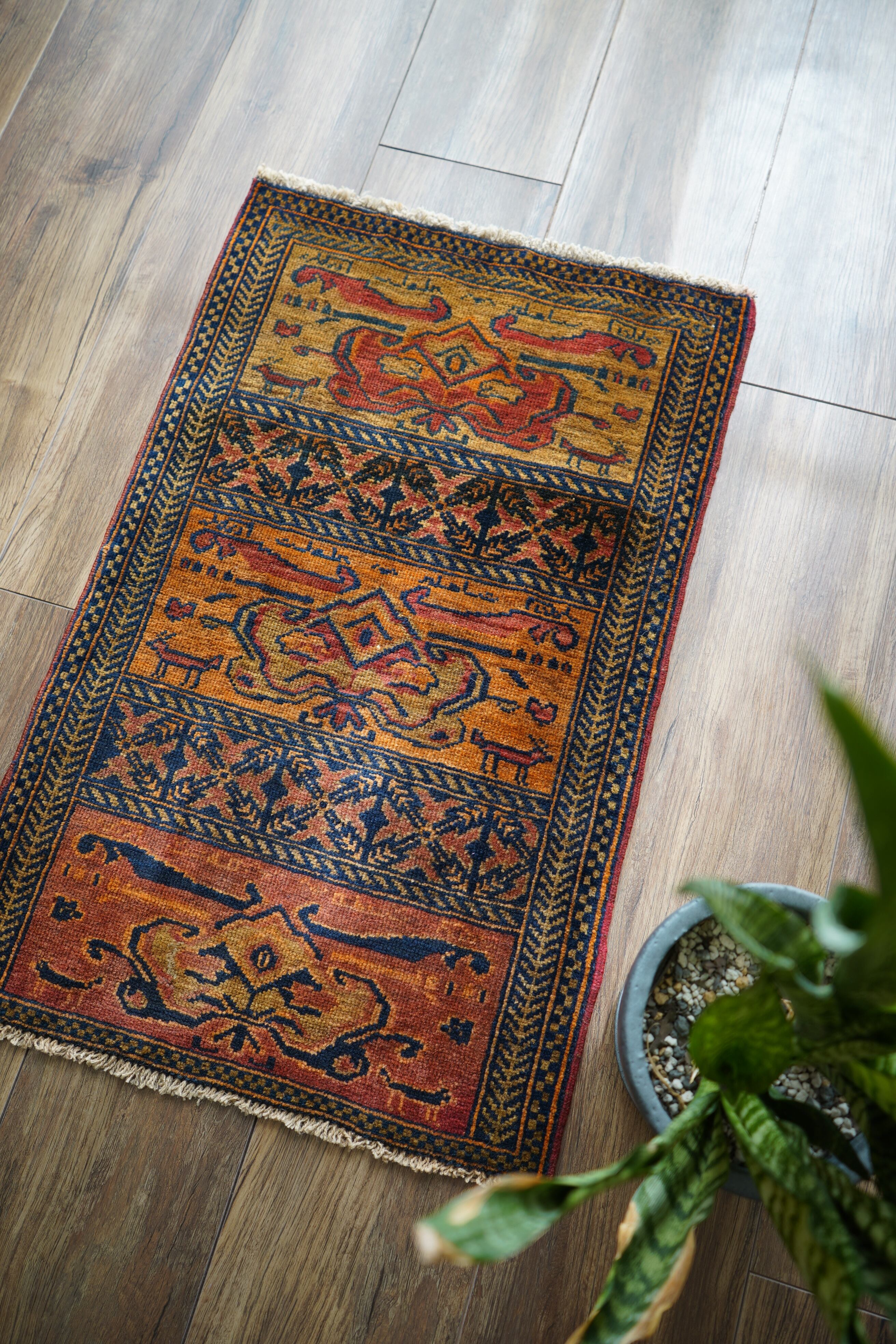 ◉50s vintage◉ 162cm×96cm ペルシャ絨毯 トライバルラグ ◉50s