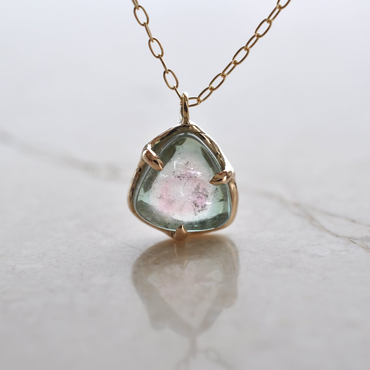 K10】Watermelon Tourmaline ウォーターメロントルマリン ネックレス