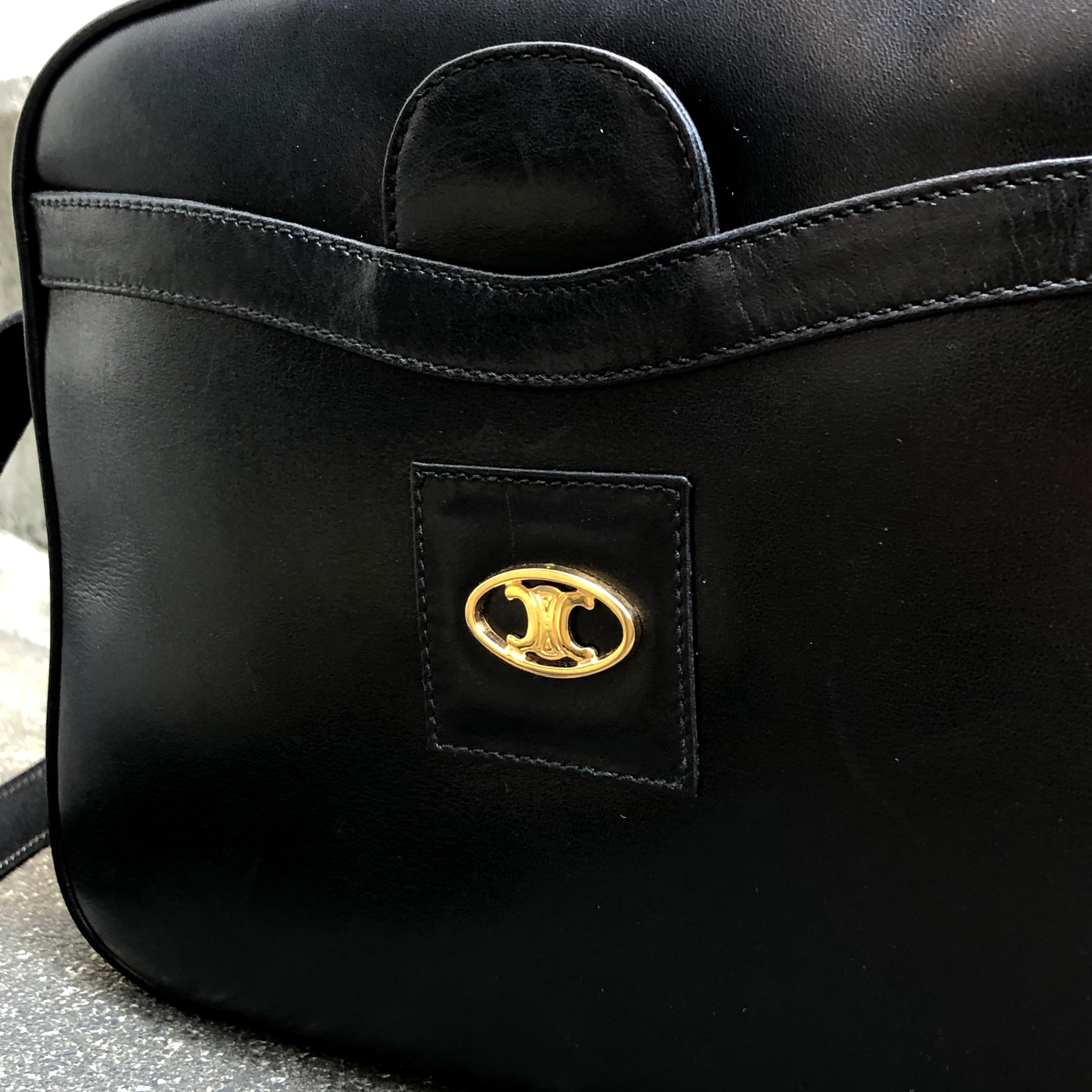 CELINE セリーヌ ブラゾン トリオンフ レザー クロスボディ ショルダー