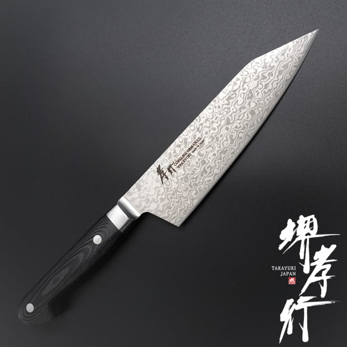 堺 孝行 黒影 三徳包丁 VG10 鎚目フッ素加工 170mm ウエンジ柄