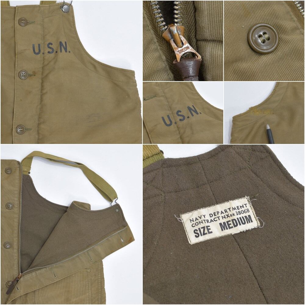 40s U.S.NAVY アメリカ海軍 N-1 デッキパンツ NXsx38068 ヴィンテージ