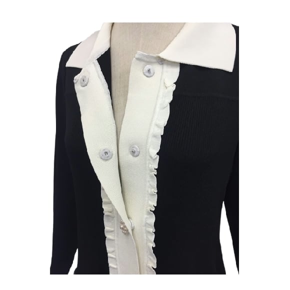 秋冬50%OFF スーパービューティー カーディガン 白襟 ロングカーディ