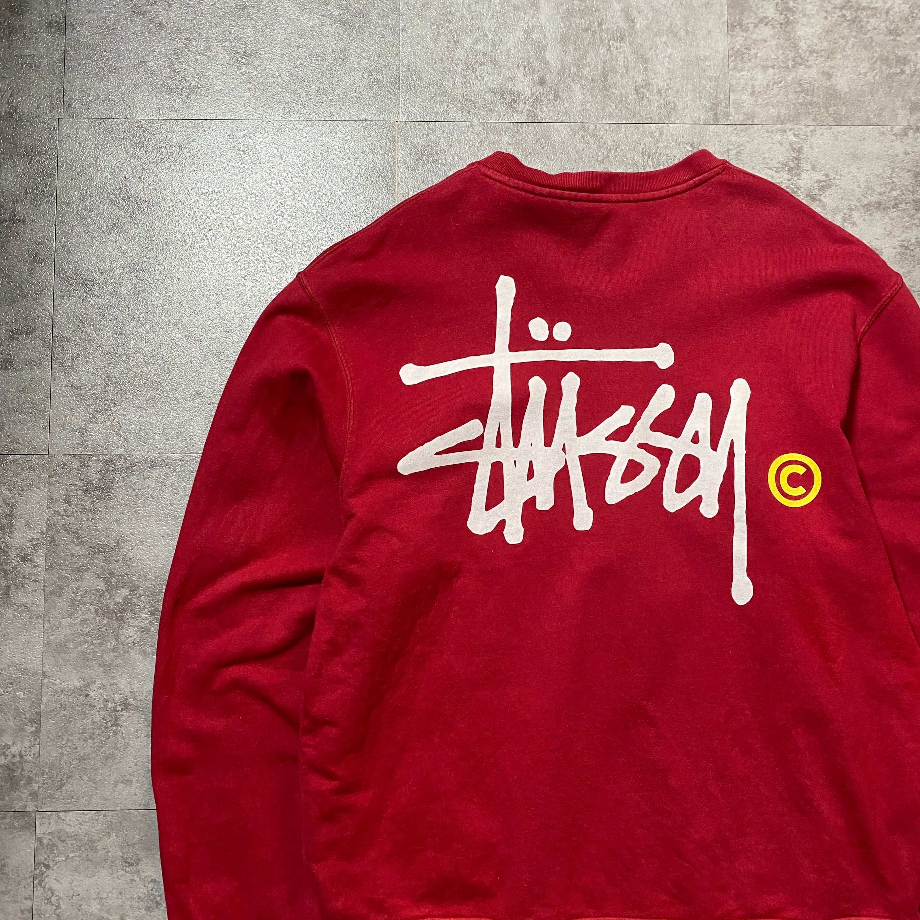 00's stussy ステューシー ショーンフォント バックプリント レッド 赤