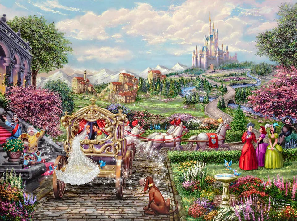 ディズニー絵画「シンデレラ/ハピリー エバー アフター」作品証明書